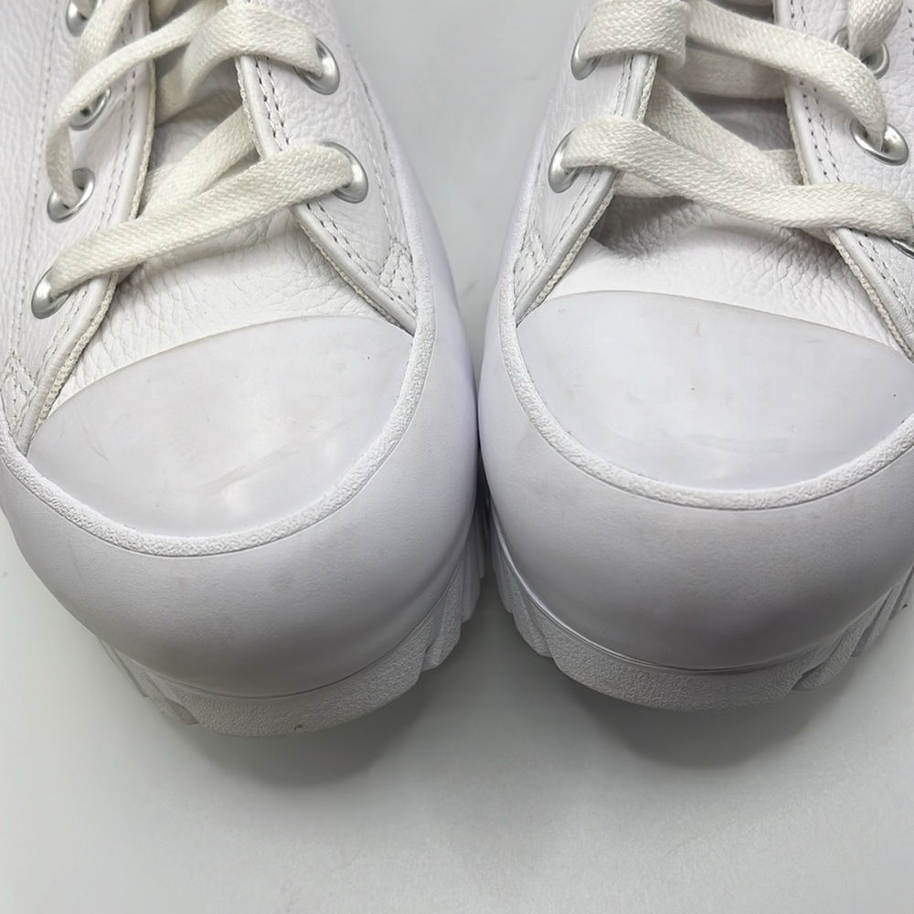 NWT Converse Lugged 2.0 Platform Shoe Sneakers High Top White Leather Womens 10 - Picture 7 of 13
